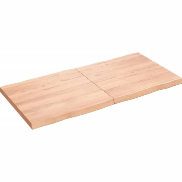 vidaXL Matbord>Bordsskiva ljus 120x60x(2-4) cm massivt trä levande kant