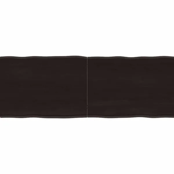 vidaXL Soffbord>Bordsskiva mörk 140x50x(2-6) cm massivt trä levande kant