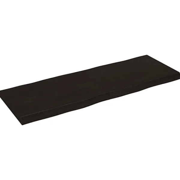 vidaXL Soffbord>Bordsskiva mörk 140x50x(2-6) cm massivt trä levande kant