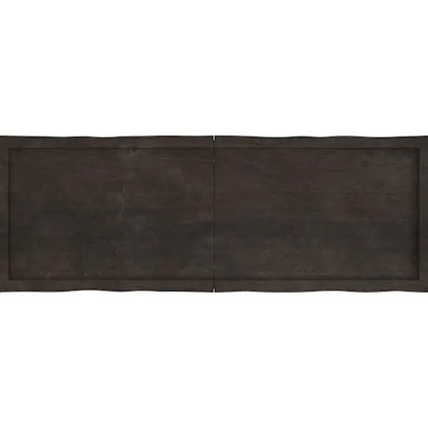 vidaXL Soffbord>Bordsskiva mörk 140x50x(2-6) cm massivt trä levande kant