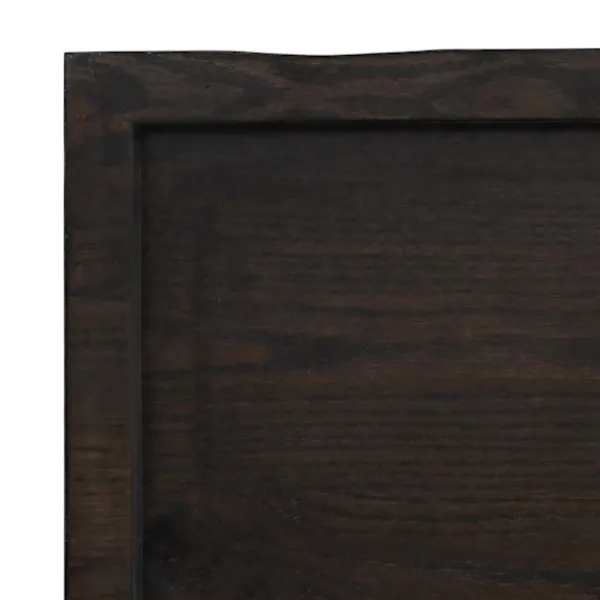 vidaXL Soffbord>Bordsskiva mörk 140x50x(2-6) cm massivt trä levande kant