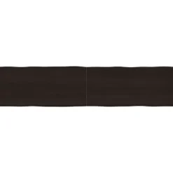 vidaXL Matgrupper>Bordsskiva mörk 220x50x(2-6) cm massivt trä levande kant