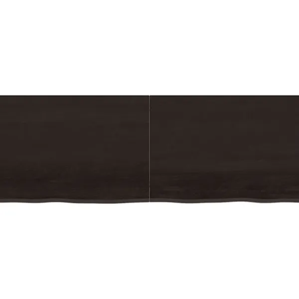 vidaXL Kontorsmöbler>Bordsskiva mörk 140x50x(2-4) cm behandlad massiv ek