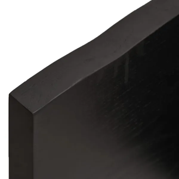 vidaXL Kontorsmöbler>Bordsskiva mörk 140x50x(2-4) cm behandlad massiv ek
