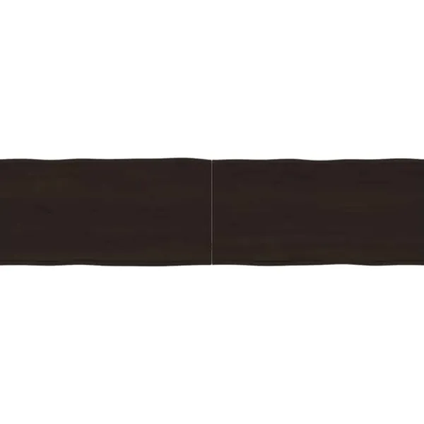 vidaXL Småbord>Bordsskiva mörk 160x40x(2-4) cm massivt trä levande kant
