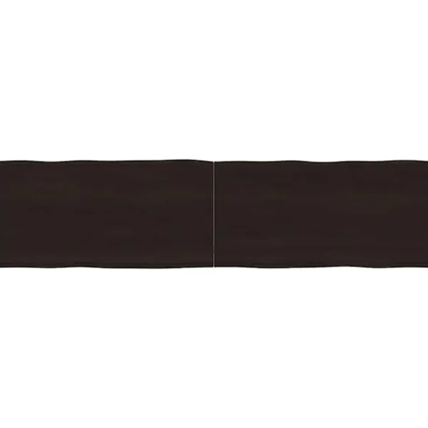 vidaXL Småbord>Bordsskiva mörk 160x40x(2-4) cm massivt trä levande kant