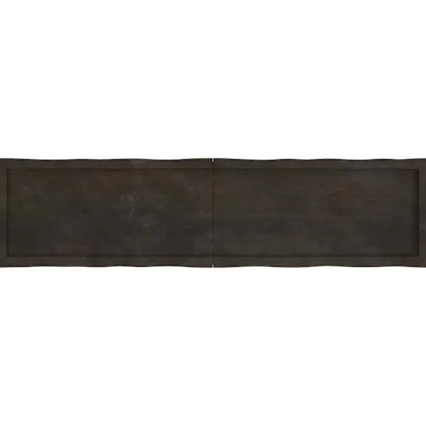 vidaXL Småbord>Bordsskiva mörk 160x40x(2-4) cm massivt trä levande kant