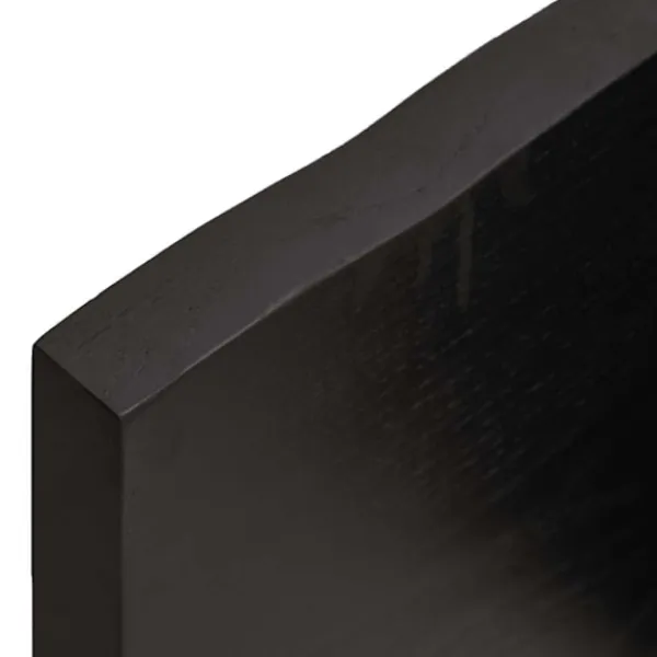 vidaXL Småbord>Bordsskiva mörk 160x40x(2-4) cm massivt trä levande kant