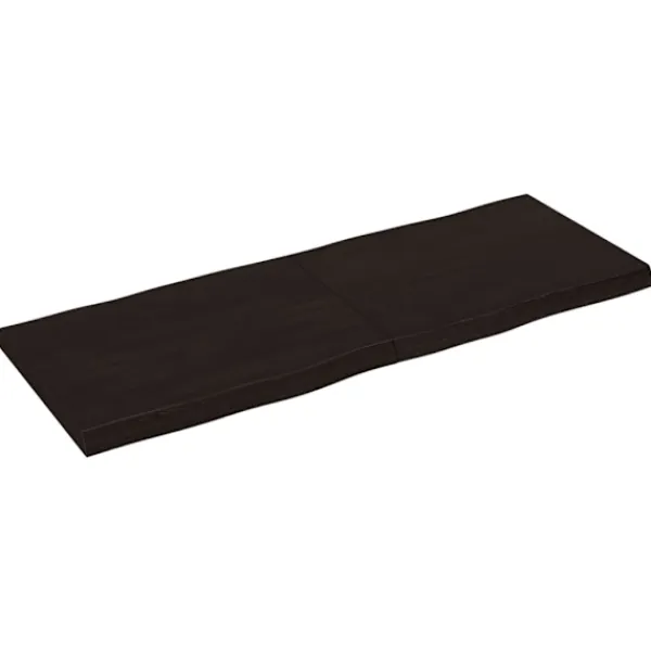 vidaXL Småbord>Bordsskiva mörk 160x60x(2-6) cm massivt trä levande kant