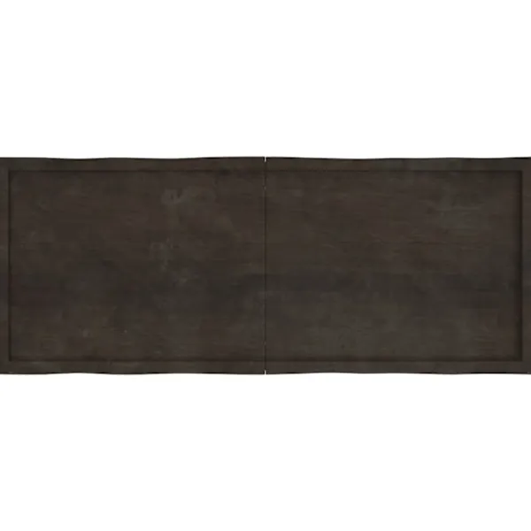vidaXL Småbord>Bordsskiva mörk 160x60x(2-6) cm massivt trä levande kant