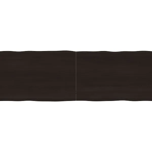 vidaXL Matgrupper>Bordsskiva mörk 180x60x(2-6) cm massivt trä levande kant