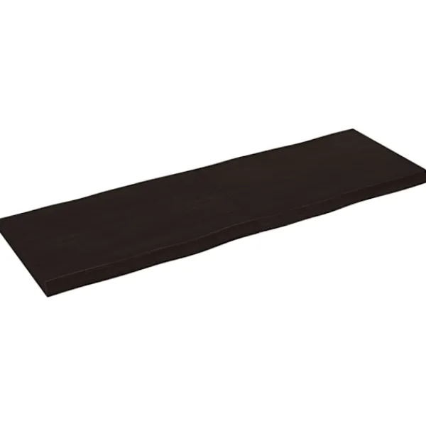 vidaXL Matgrupper>Bordsskiva mörk 180x60x(2-6) cm massivt trä levande kant