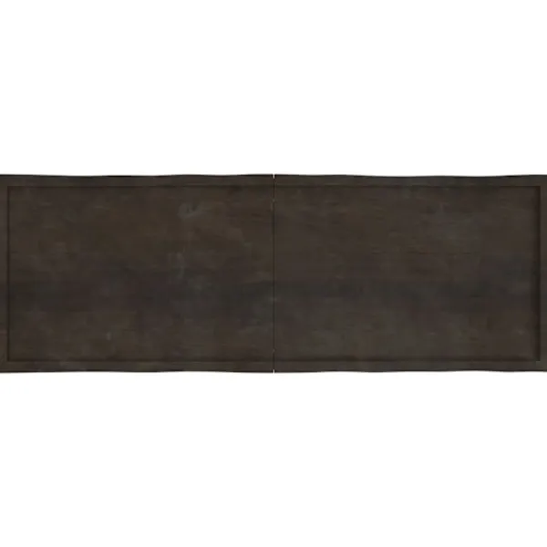 vidaXL Matgrupper>Bordsskiva mörk 180x60x(2-6) cm massivt trä levande kant