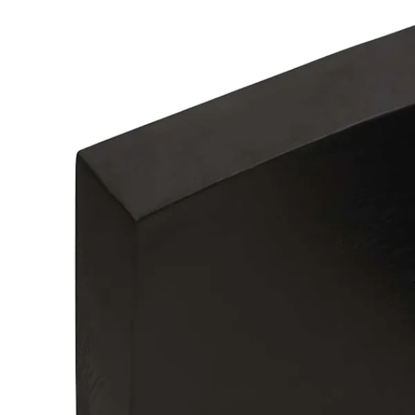 vidaXL Matgrupper>Bordsskiva mörk 220x40x(2-6) cm massivt trä levande kant