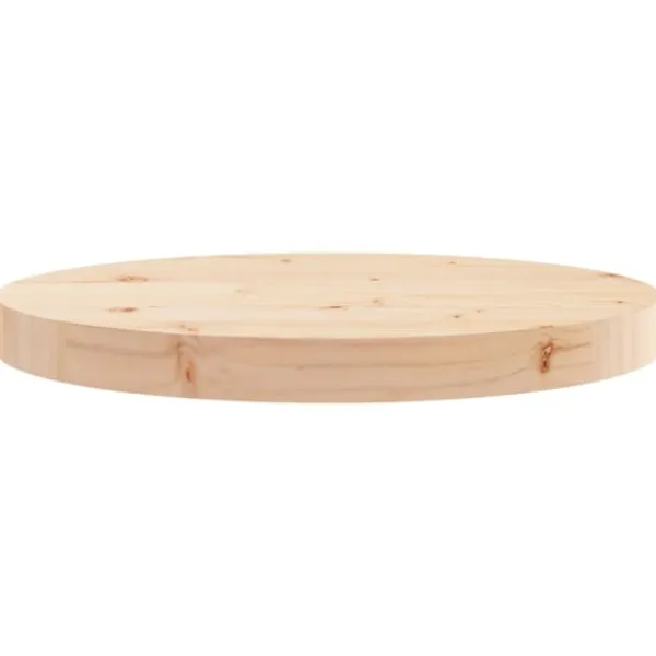 vidaXL Småbord>Bordsskiva rund Ø40x3 cm massiv furu