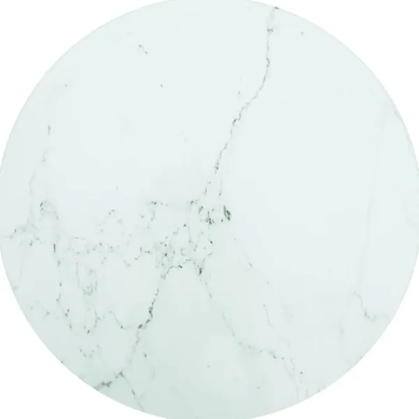 vidaXL Småbord>Bordsskiva Ø40x0,8 cm härdat glas med marmortextur
