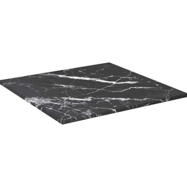 vidaXL Småbord>Bordsskiva vit 30x30 cm 6 mm härdat glas med marmortextur