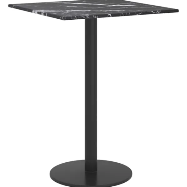 vidaXL Småbord>Bordsskiva vit 30x30 cm 6 mm härdat glas med marmortextur