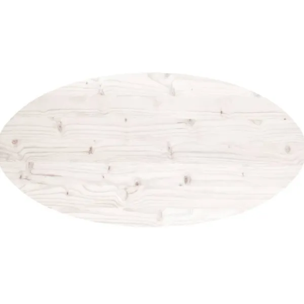 vidaXL Matbord>Bordsskiva 110x55x2,5 cm oval massiv furu