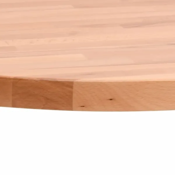 vidaXL Soffbord>Bordsskiva Ø50x2,5 cm rund massivt bokträ