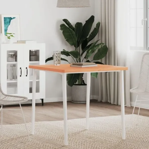 vidaXL Matbord>Bordsskiva 70x70x2,5 cm fyrkantig massivt bokträ