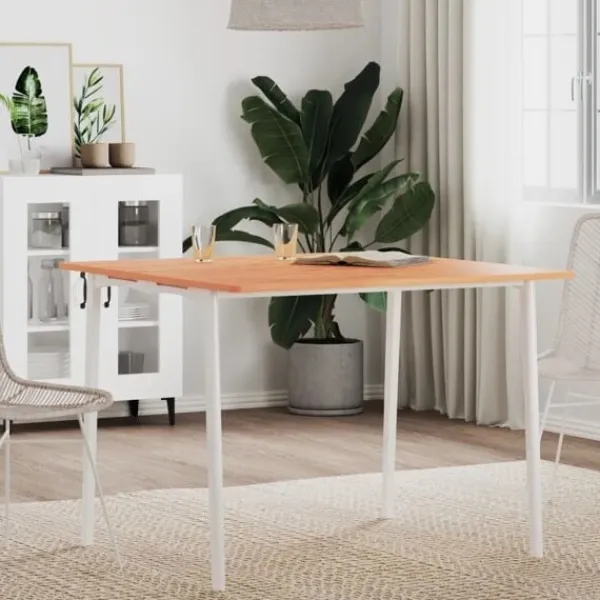 vidaXL Matbord>Bordsskiva 90x90x1,5 cm fyrkantig massivt bokträ