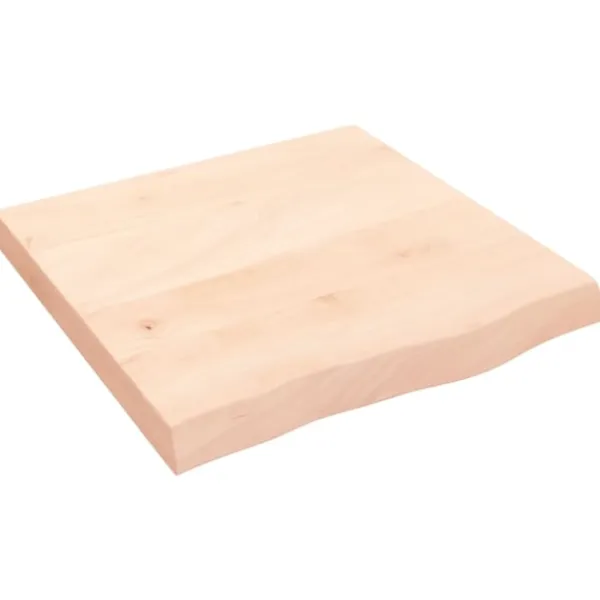 vidaXL Matbord>Bordsskiva 60x60x(2-6) cm obehandlad massiv ek