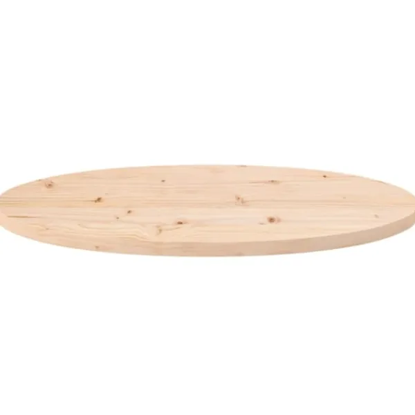 vidaXL Småbord>Bordsskiva 80x40x2,5 cm oval massiv furu
