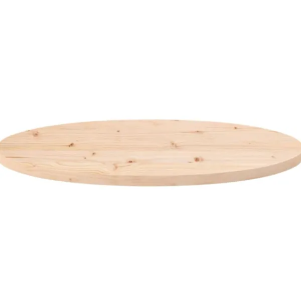vidaXL Småbord>Bordsskiva 70x35x2,5 cm oval massiv furu
