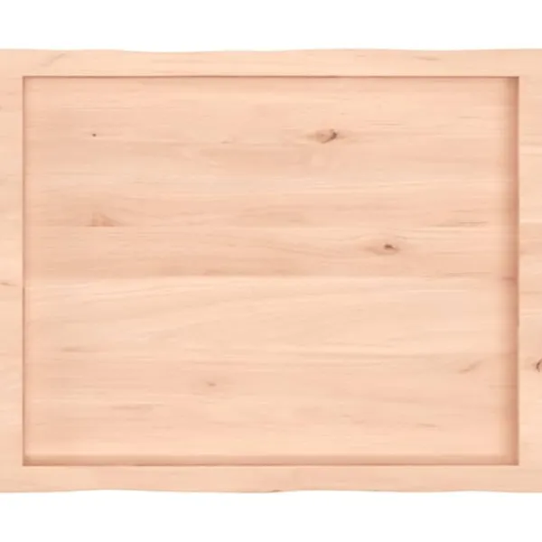 vidaXL Kontorsmöbler>Bordsskiva 80x60x(2-4) cm obehandlad massiv ek levande kant