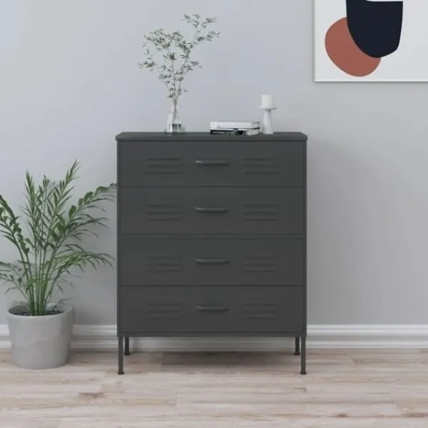 vidaXL Byråer>Byrå 80x35x101,5 cm stål