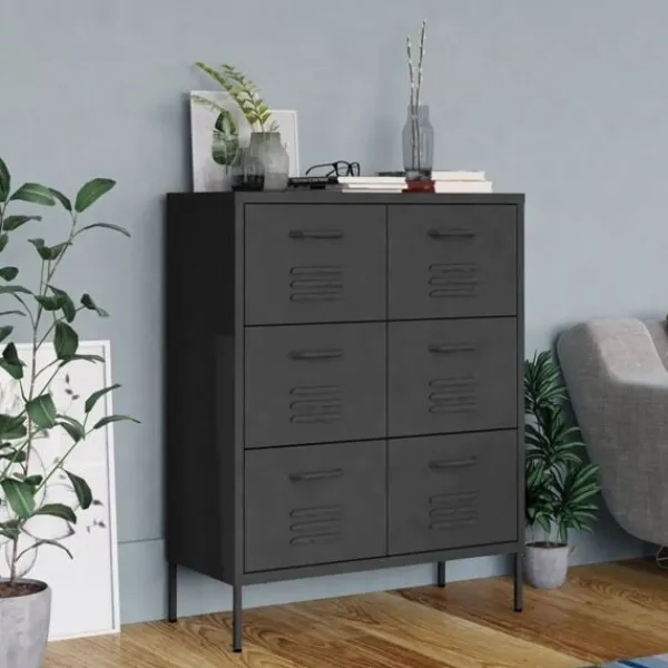 vidaXL Byråer>Byrå 80x35x101,5 cm stål