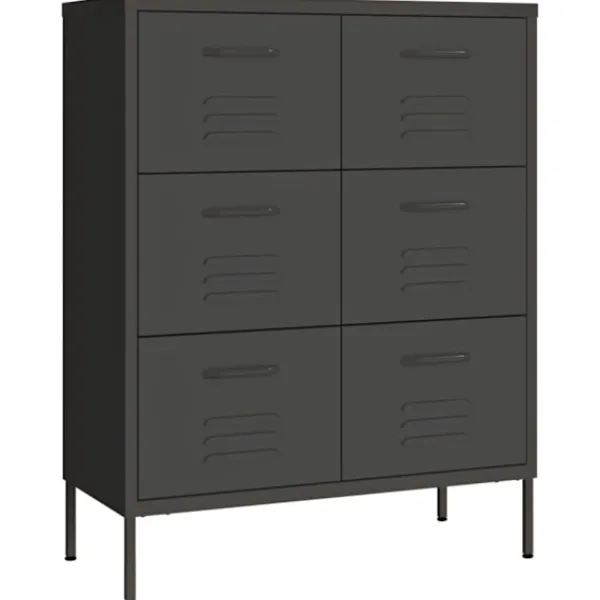 vidaXL Byråer>Byrå 80x35x101,5 cm stål