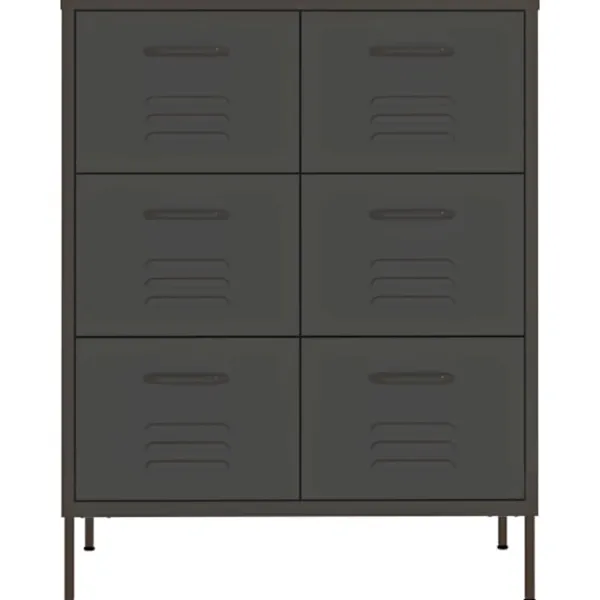 vidaXL Byråer>Byrå 80x35x101,5 cm stål