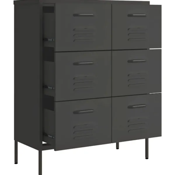 vidaXL Byråer>Byrå 80x35x101,5 cm stål
