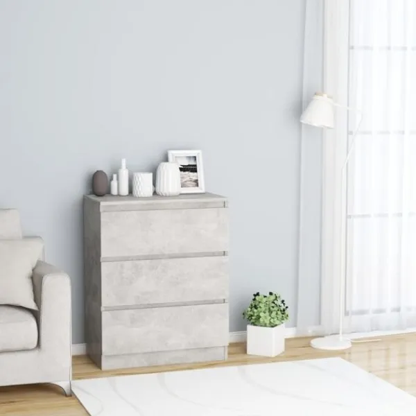 vidaXL Byråer>Byrå betong 60x35x76 cm konstruerat trä