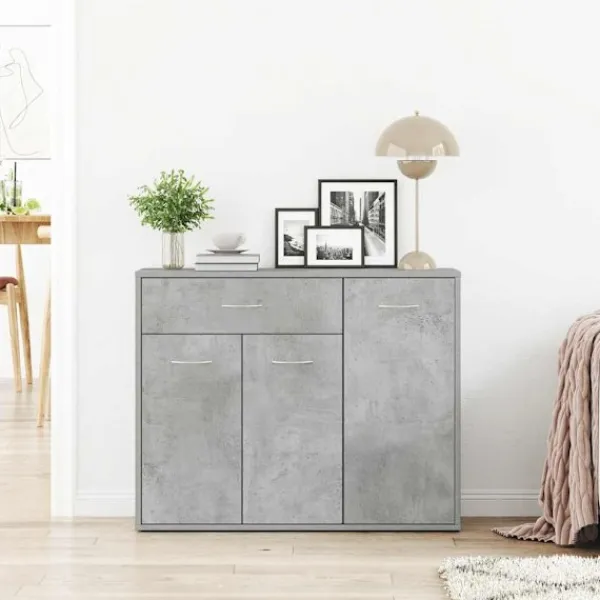 vidaXL Skåp>Byrå betong 88x30x70 cm konstruerat trä