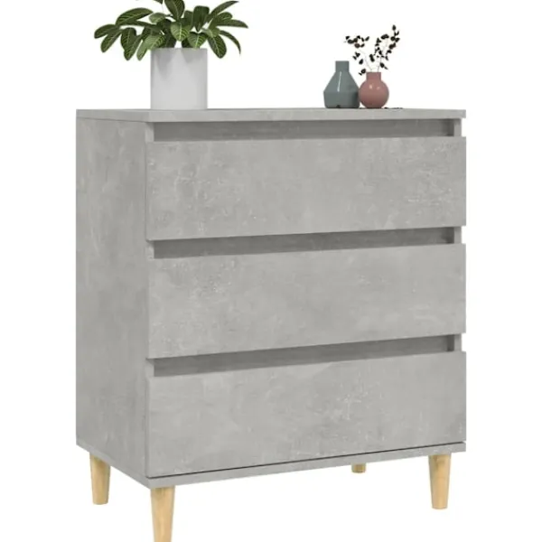 vidaXL Byråer>Byrå betong 60x35x70 cm konstruerat trä