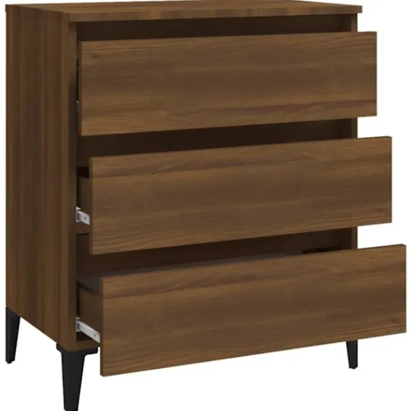 vidaXL Byråer>Byrå ek 60x35x69 cm konstruerat trä