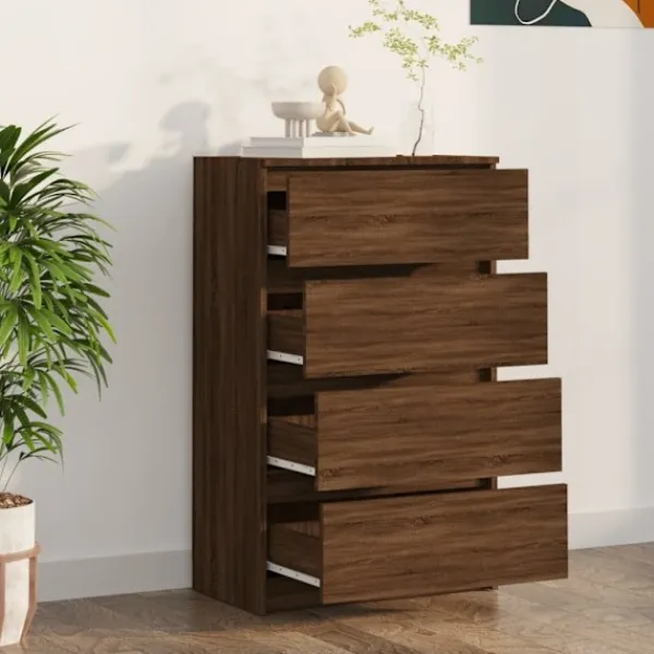 vidaXL Byråer>Byrå ek 60x35x98,5 cm konstruerat trä