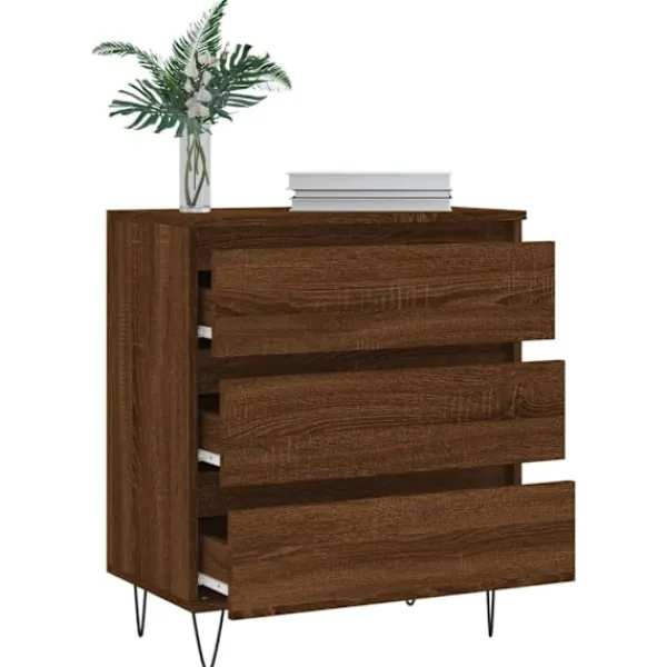 vidaXL Byråer>Byrå ek 60x35x70 cm konstruerat trä