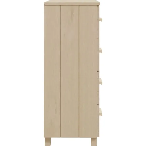 vidaXL Byråer>Byrå HAMAR honungs 79x40x103,5 cm massiv furu