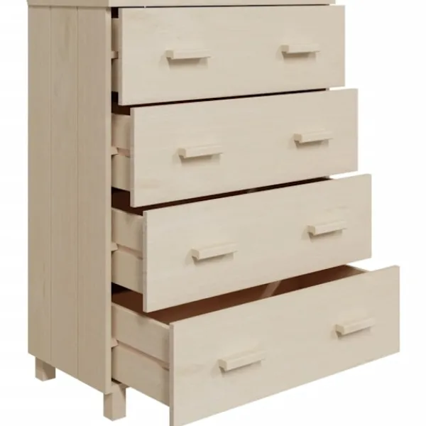 vidaXL Byråer>Byrå HAMAR honungs 79x40x103,5 cm massiv furu