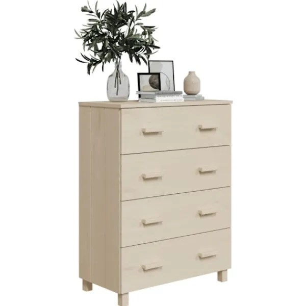 vidaXL Byråer>Byrå HAMAR honungs 79x40x103,5 cm massiv furu