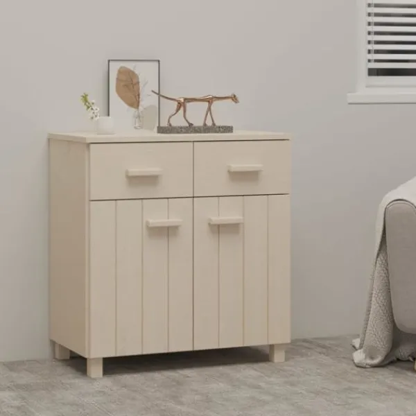 vidaXL Byråer>Byrå HAMAR honungs 79x40x80 cm massiv furu