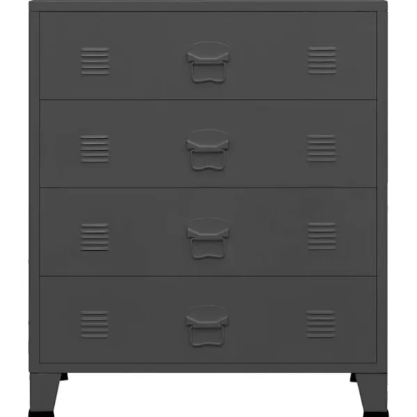 vidaXL Byråer>Byrå industriell 78x40x93 cm metall