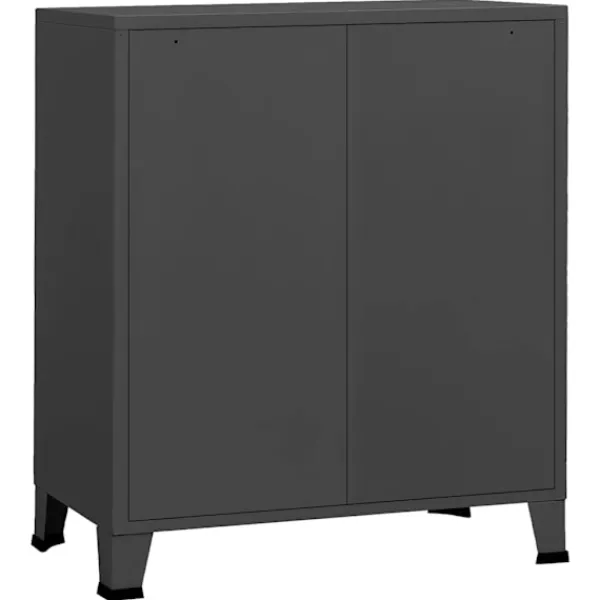 vidaXL Byråer>Byrå industriell 78x40x93 cm metall