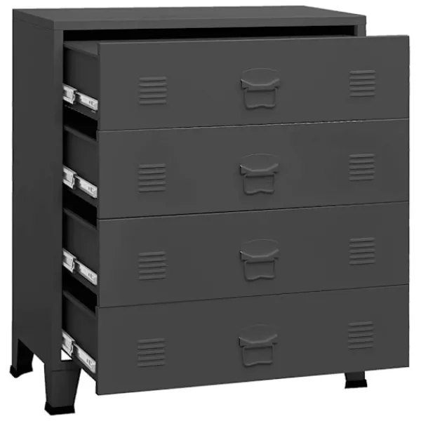 vidaXL Byråer>Byrå industriell 78x40x93 cm metall