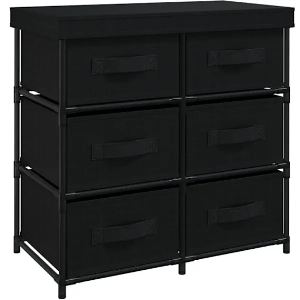 vidaXL Byråer>Byrå med 6 lådor 55x29x55 cm stål