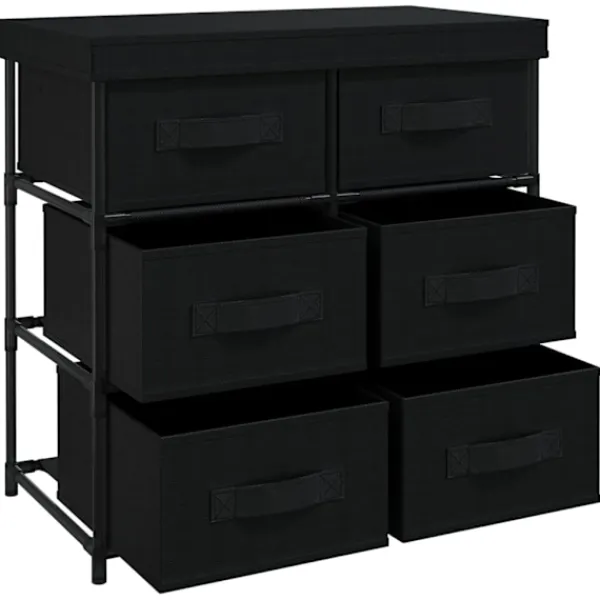 vidaXL Byråer>Byrå med 6 lådor 55x29x55 cm stål